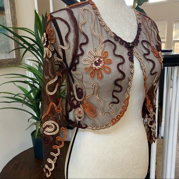 FAB LACE SHRUG Jacket Bicici by Silvia S Sz S - Picture 3 of 6